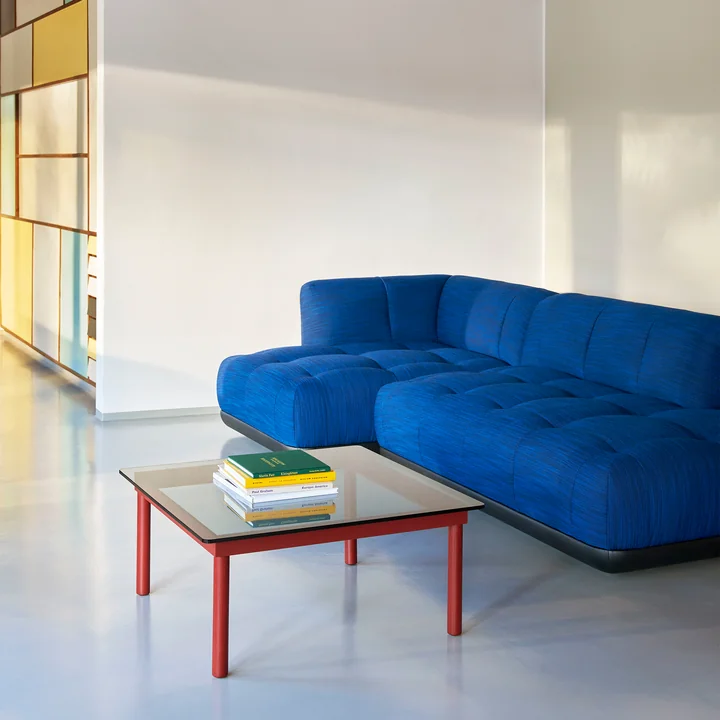 Kofi Coffee table with glass top by HAY