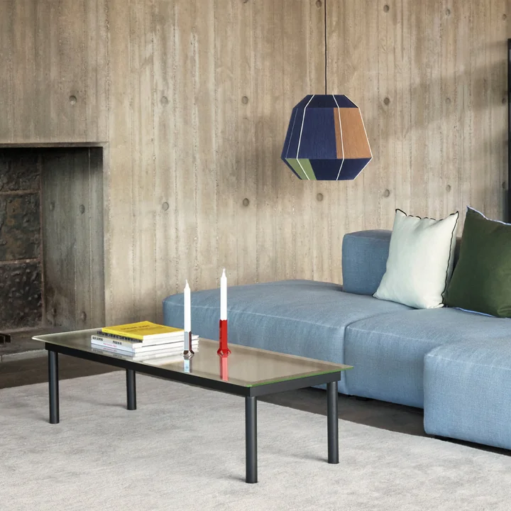 Kofi Coffee table with glass top by HAY