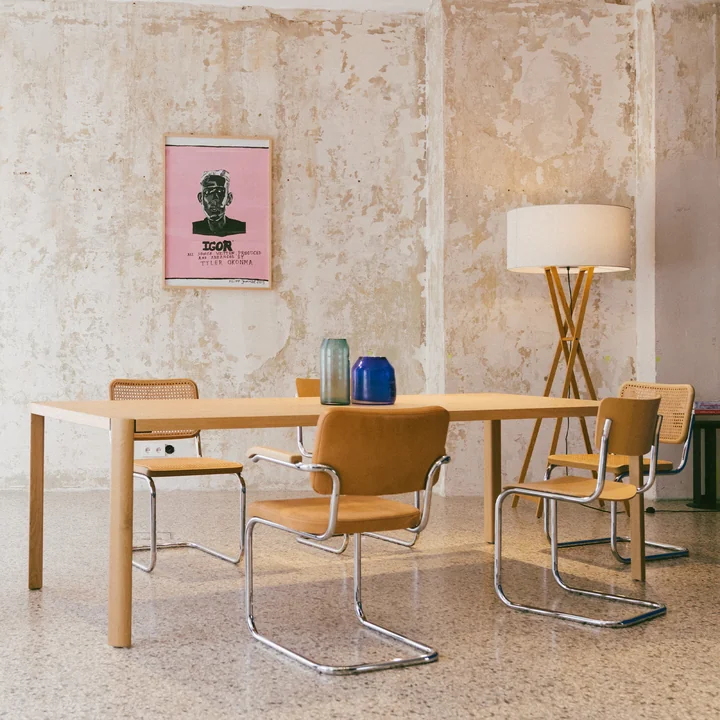 Stylish wooden dining table