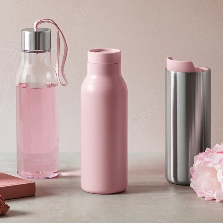 Urban Thermos bottle 0.5 l, Urban To Go Cup & glass drinking bottle in rose quartz by Eva Solo