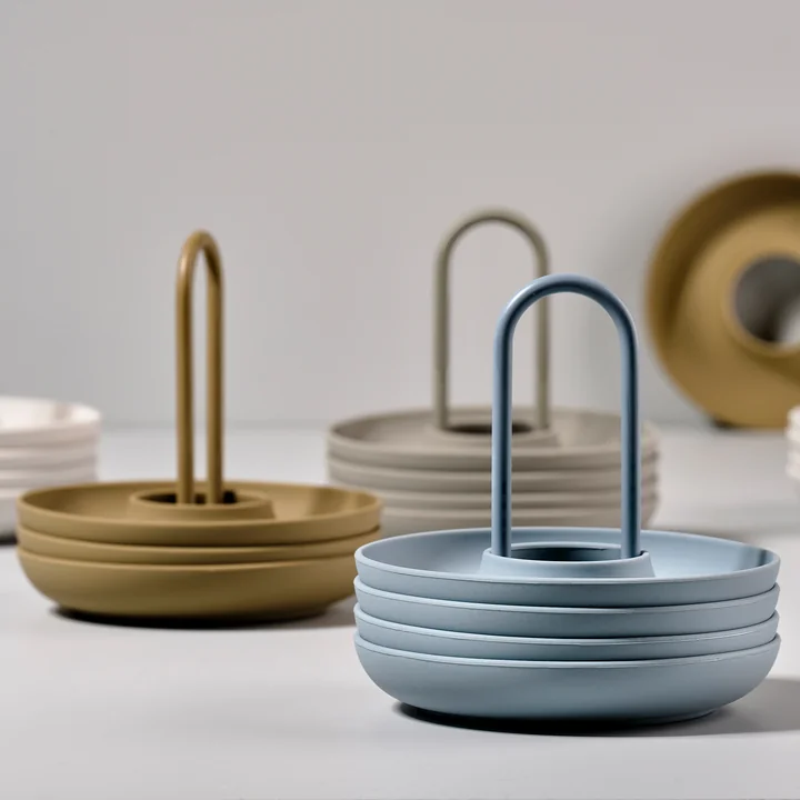 Singles Egg cup with holder from Zone Denmark in sterling blue and khaki