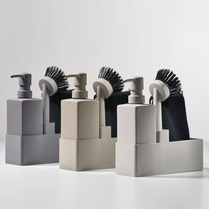 Dishwashing set with cleaning cloth (4 pcs.) from Zone Denmark in different colors