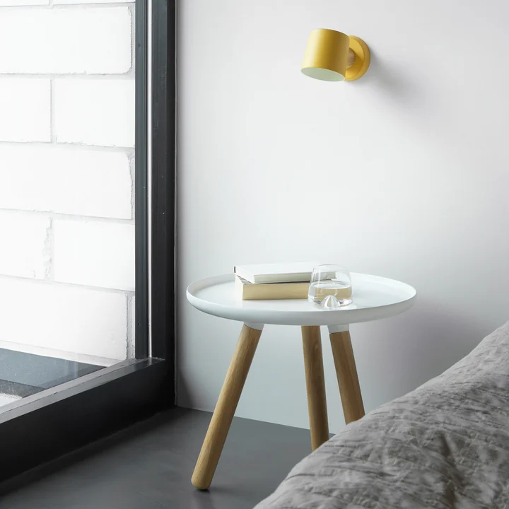 Rise Wall lamp with wall mount from Normann Copenhagen in yellow