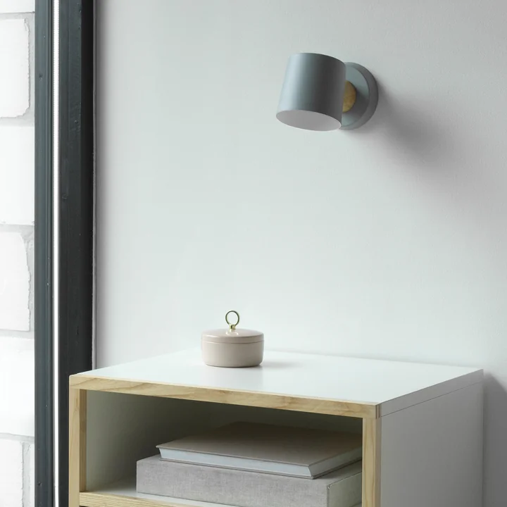 Rise Wall lamp with wall mount from Normann Copenhagen in gray