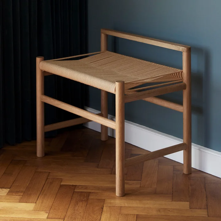 Minimalist bench in the hallway