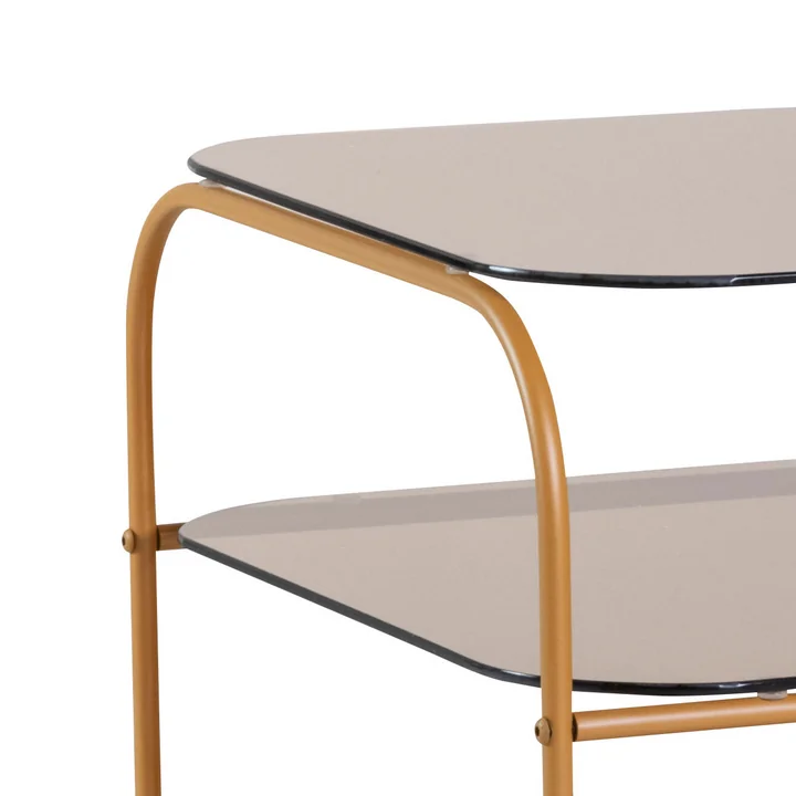 Side table with 3 levels, orange / amber by Hübsch Interior
