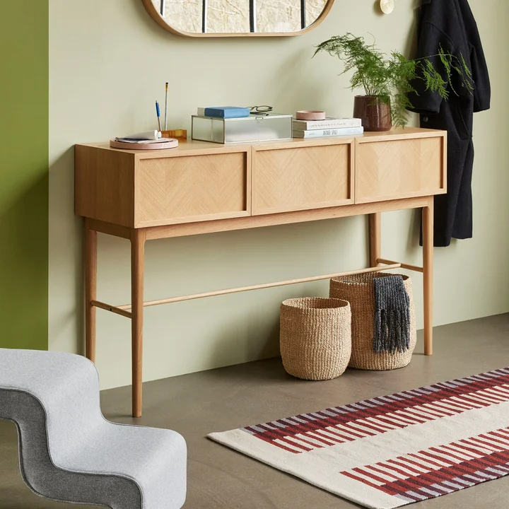 Hallway oak console table