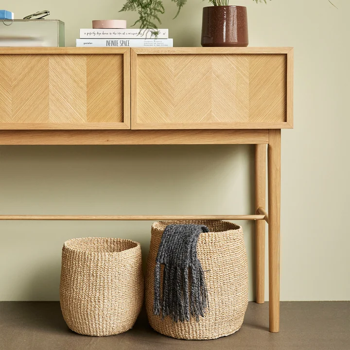 Timeless oak console table