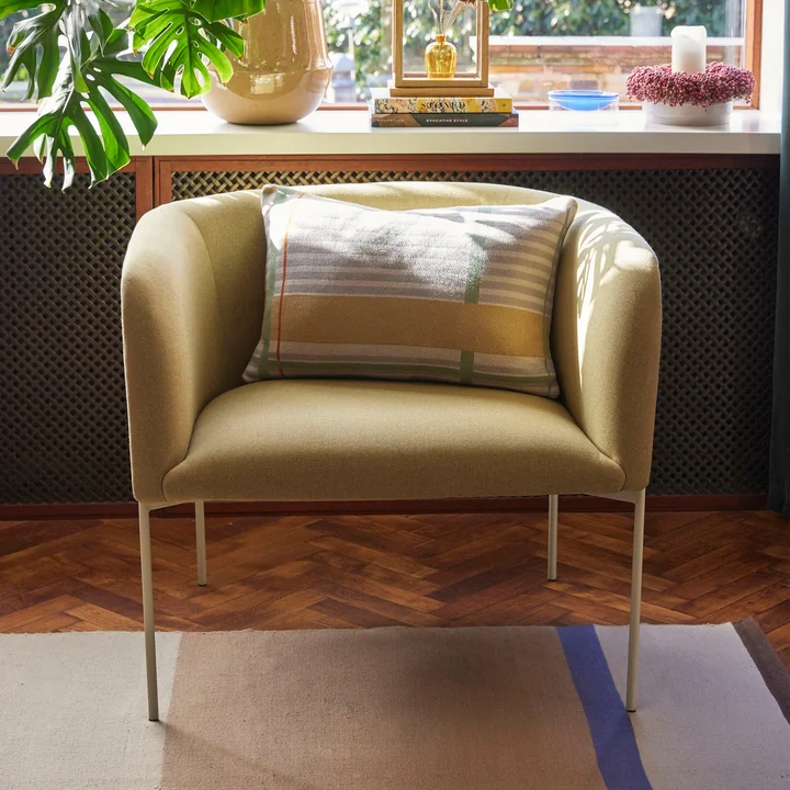 Stylish lounge chair in yellow