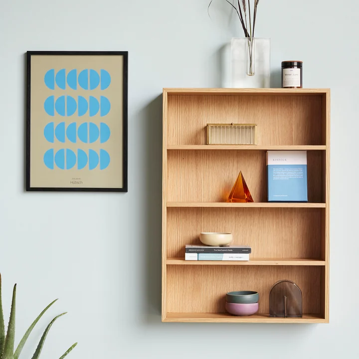 Hübsch Interior - Wall shelf with 4 levels, oak