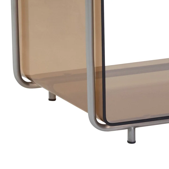 Magazine holder in smoked glass look