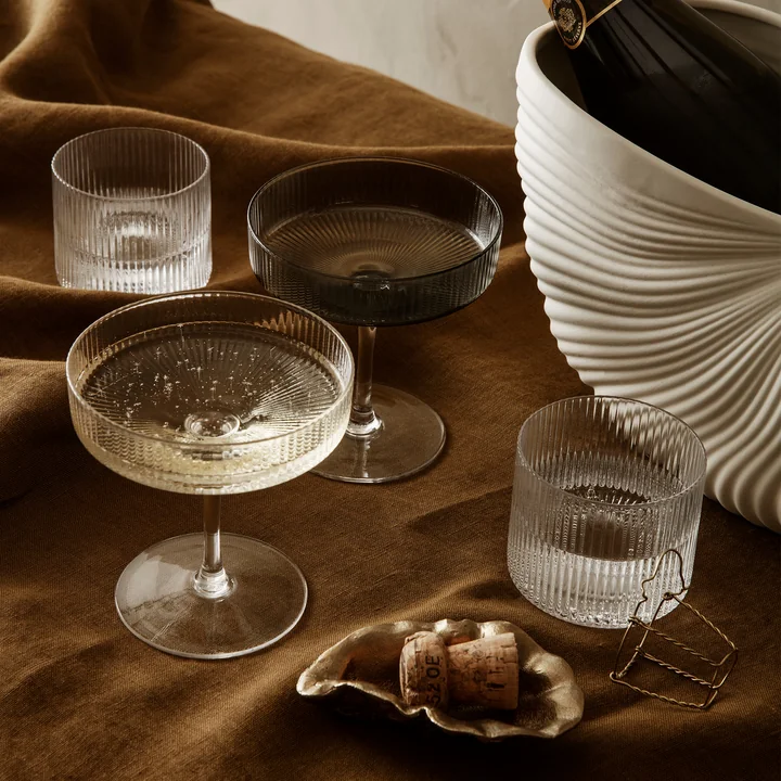 Ripple drinking glass low from Ferm Living