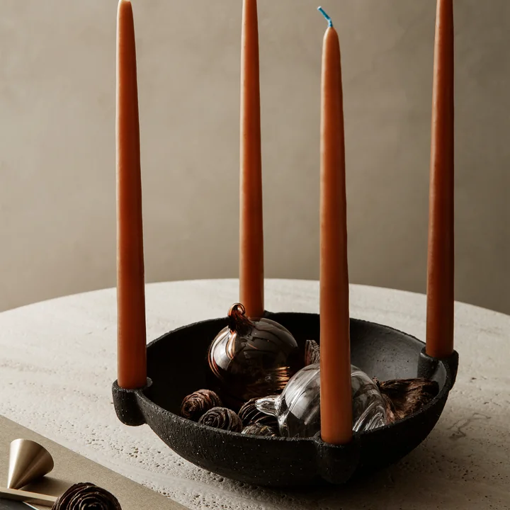 Bowl Ceramic candle holder by Ferm Living
