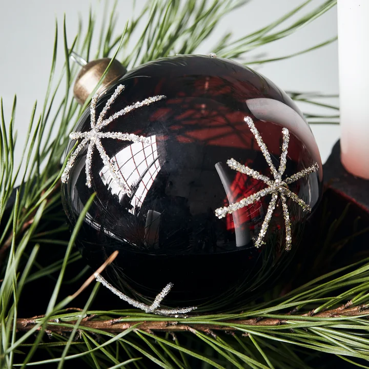 Glas Star Christmas tree ball from House Doctor in color bordeaux