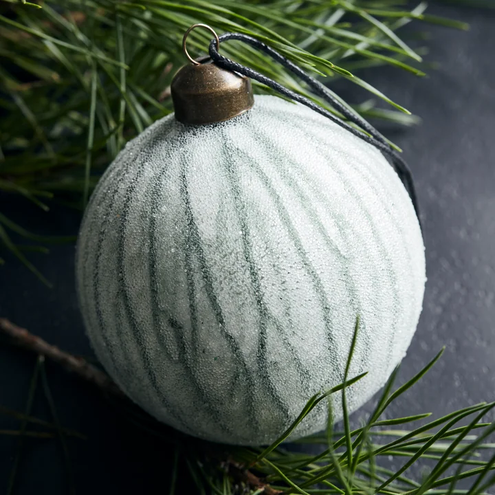 Chosen Christmas tree ball from House Doctor in color green / white