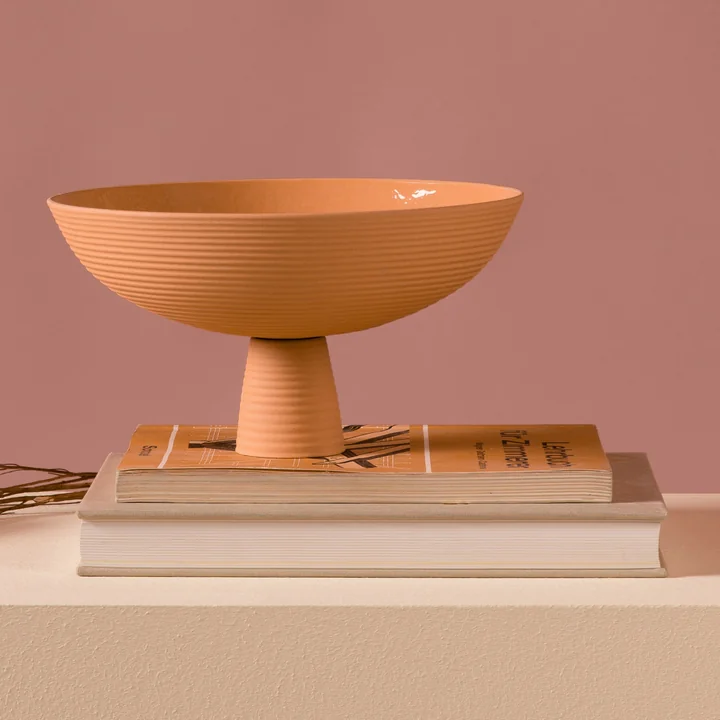 Dais Bowl with foot from Schneid in peach