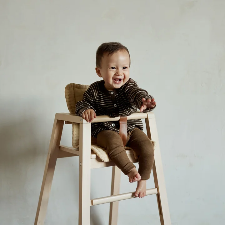 Timeless wooden high chair for children