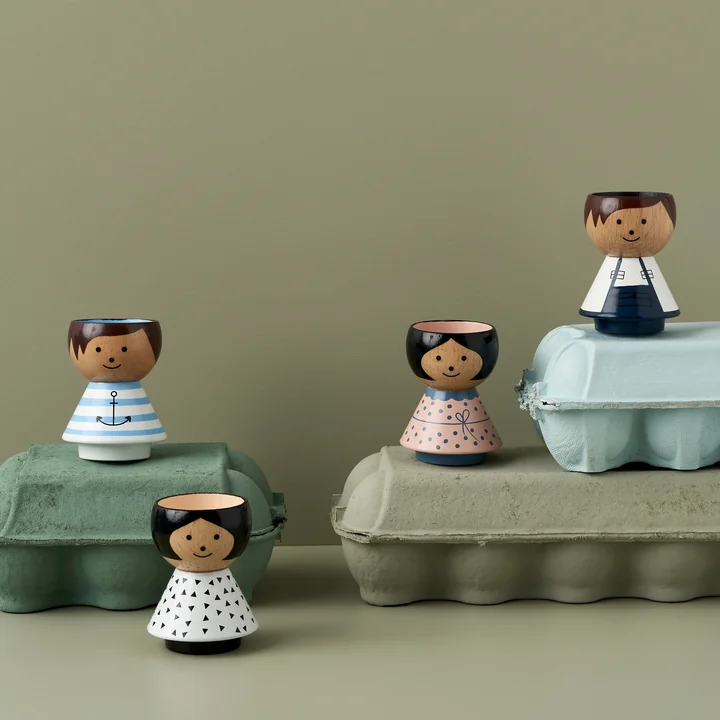Bordfolk Egg cup boy / girl from Lucie Kaas