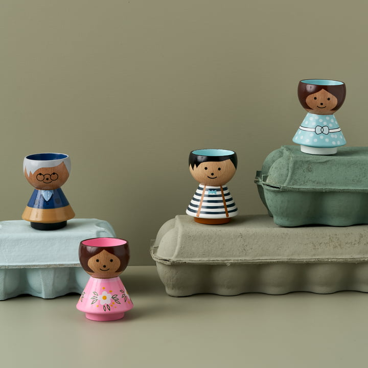 Bordfolk Egg cup boy / girl from Lucie Kaas