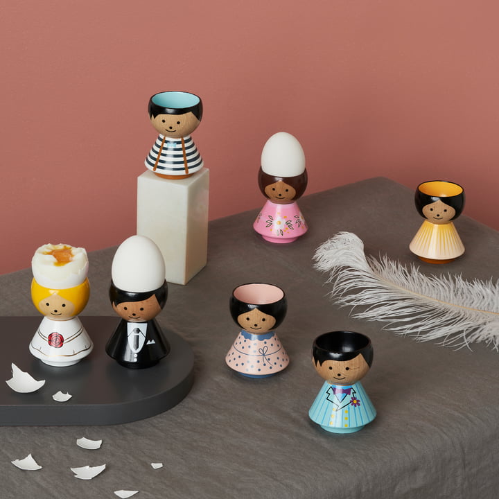 Bordfolk Egg cup boy / girl from Lucie Kaas