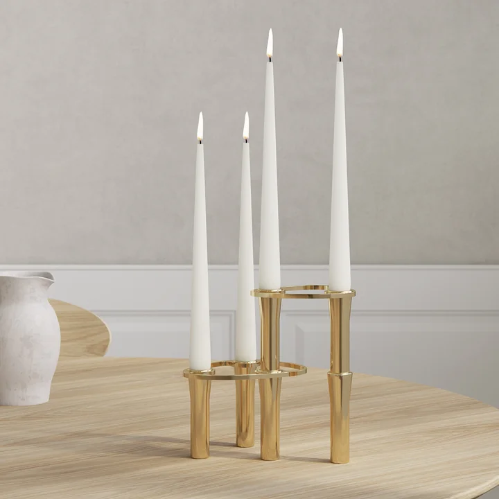 Curve Candle holder from Lind DNA in gold