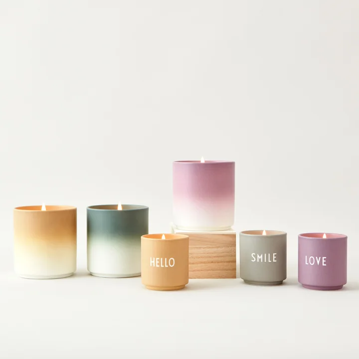 Scented candles from Desgin Letters in a group