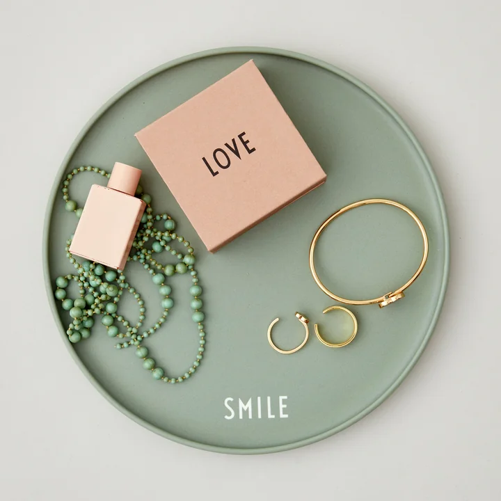 AJ Favourite Porcelain plate from Design Letters in Smile / green