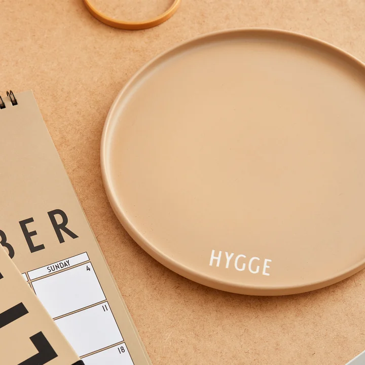 AJ Favourite Porcelain plate from Design Letters in Hygge / beige