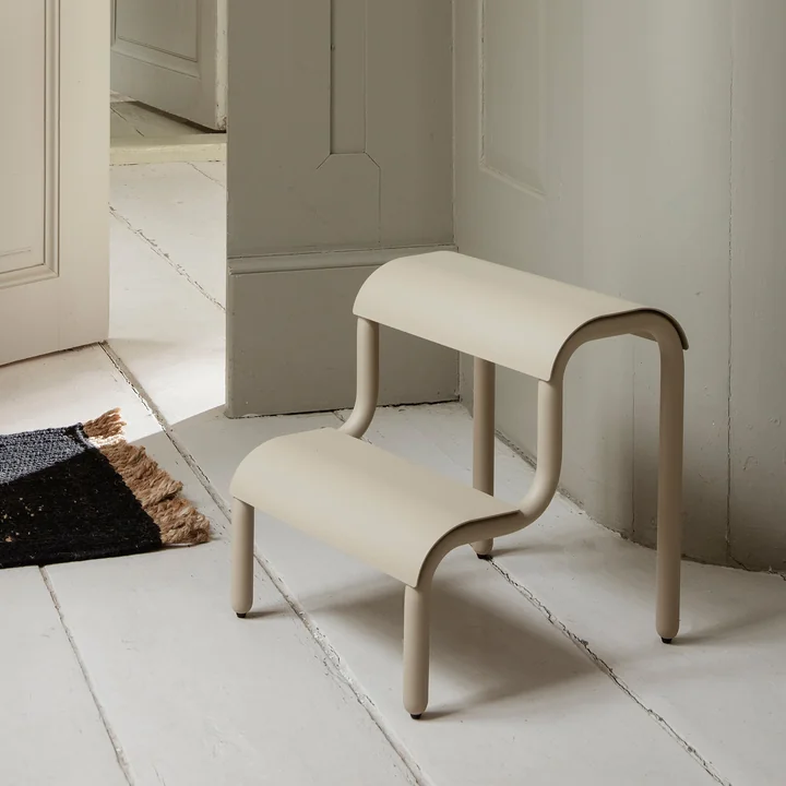 Up Step Multifunctional stool from Ferm Living in the color cashmere