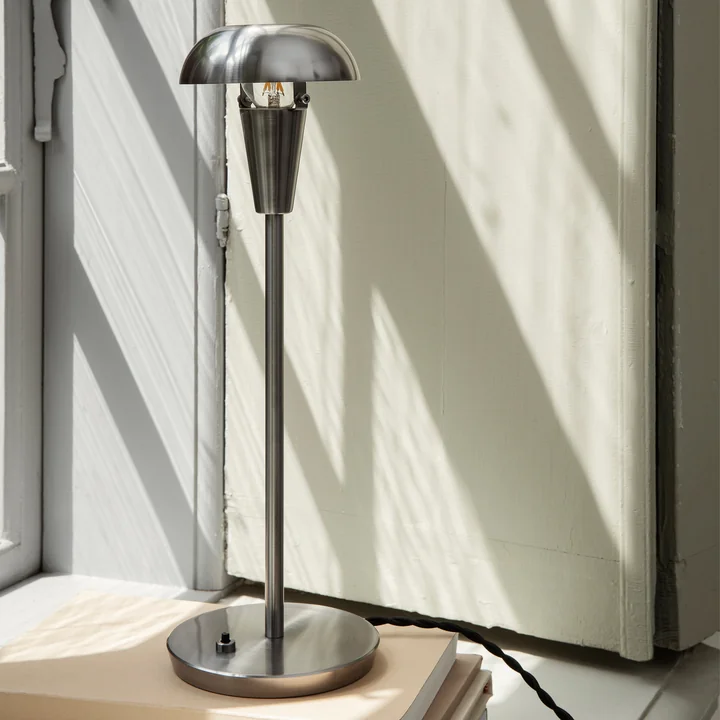Tiny Table lamp by Ferm Living in nickel finish