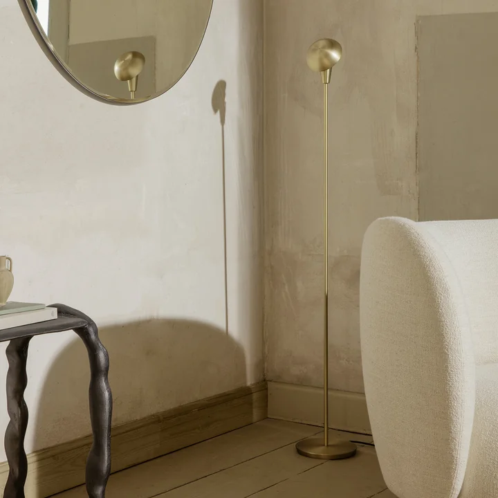 Tiny Floor lamp by Ferm Living in the brass finish