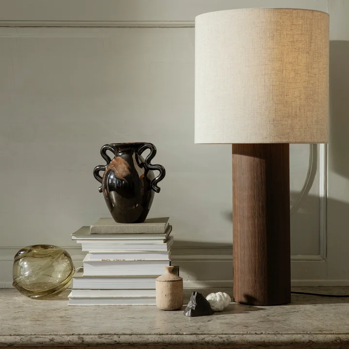 Post Floor lamp base by Ferm Living in the version Solid, smoked oak