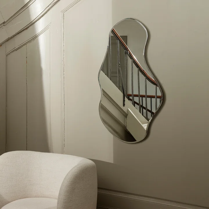 Pond Mirror from Ferm Living in the large, chrome version