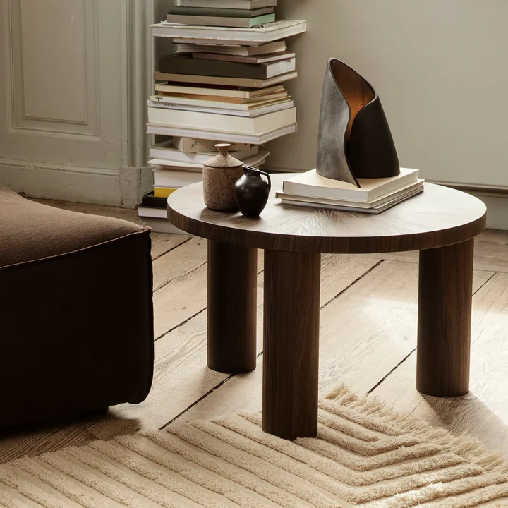 Oyster table lamp by Ferm Living in the colour black