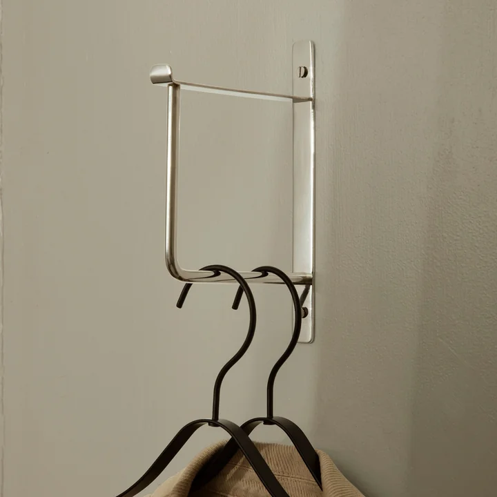Clothes wall hook by Ferm Living in stainless steel finish