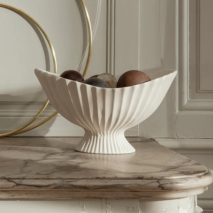 Fountain Decorative bowl from Ferm Living in the color off-white