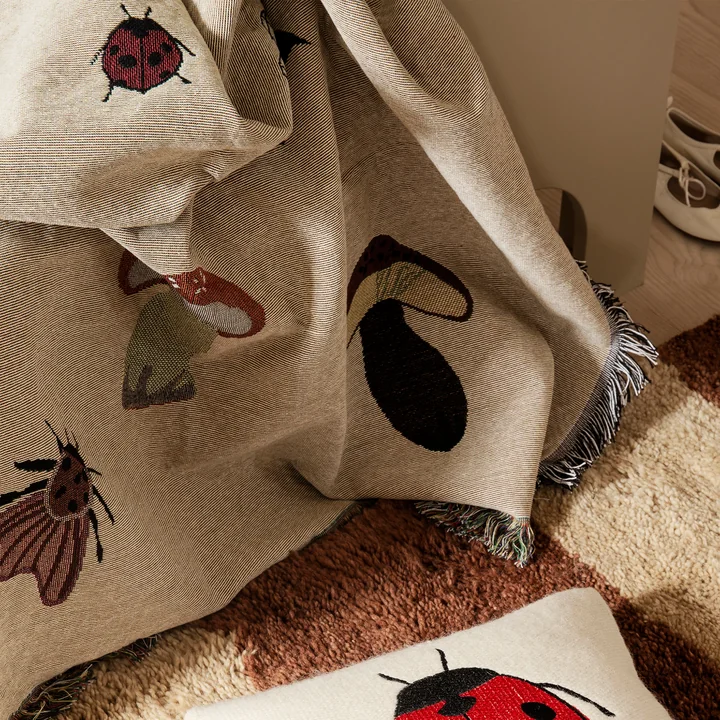 Forest Ceiling and wall decoration by Ferm Living in the colour sand