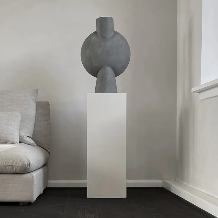 Sphere Vase Bubl Hexa by 101 Copenhagen in dark grey