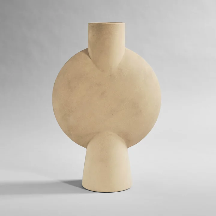 Sphere Vase Bubl Hexa by 101 Copenhagen in sand