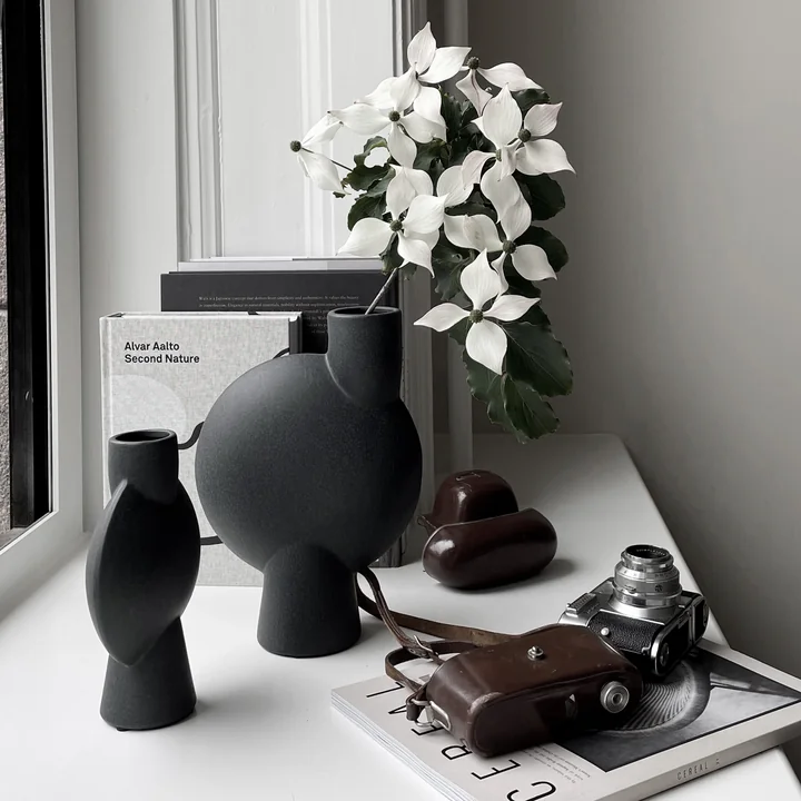 Sphere Vase Bubl Mini and Medio from 101 Copenhagen in black