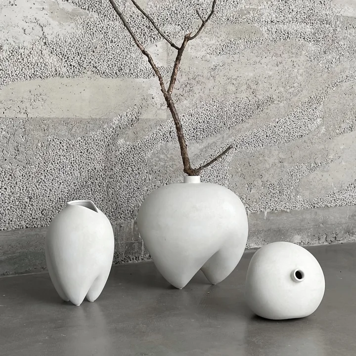 Sumo Vases from 101 Copenhagen in bone white
