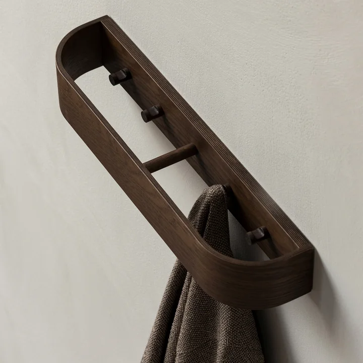Concealed wooden wall shelf
