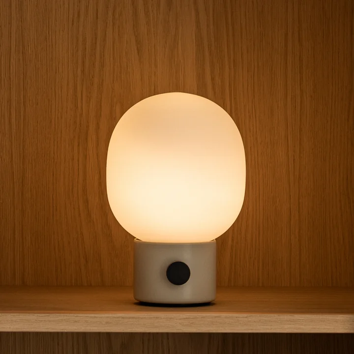 Audo - JWDA Battery lamp, Ø 14.4 cm, alabaster white