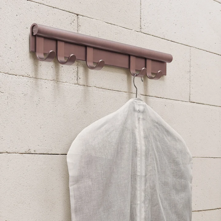 Coil Wall coat rack from Muuto in the colour plum