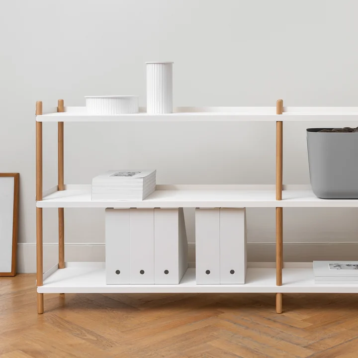 BOLT Shelf from NINE in oak / white