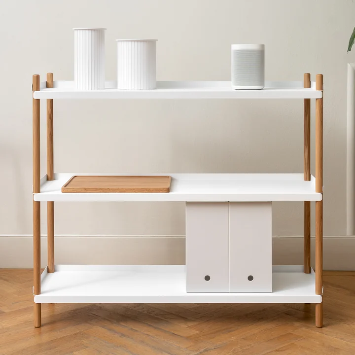 BOLT Shelf from NINE in oak / white