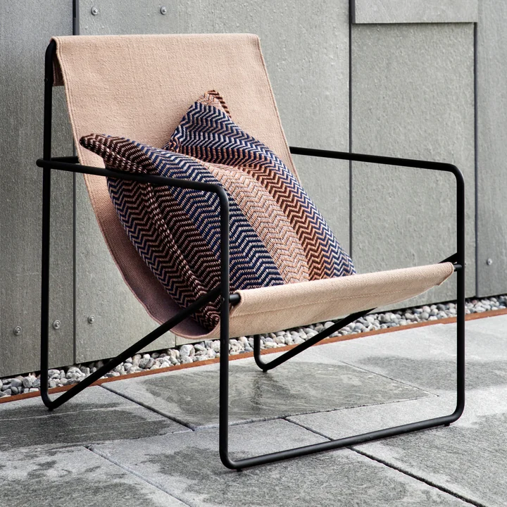 Fri Cushion 60 x 60 cm from Røros Tweed in by the fire