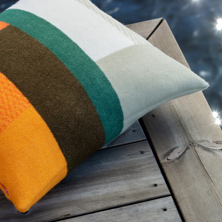 Mikkel Cushion 50 x 50 cm from Røros Tweed in orange