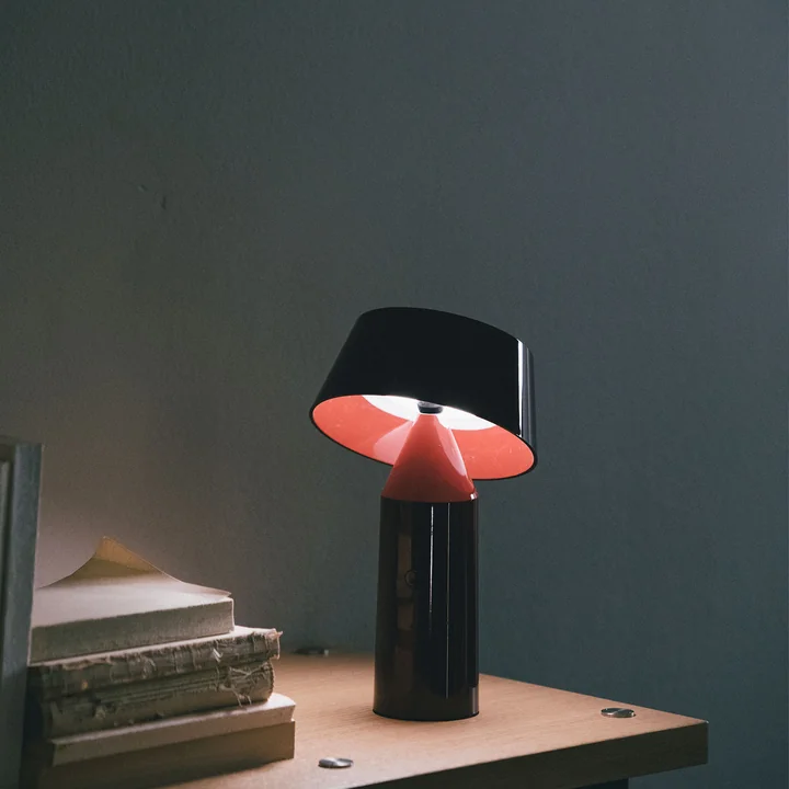 Bicoca LED table lamp from marset in wine red