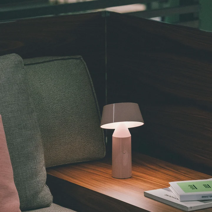 Bicoca LED table lamp from marset in pale pink